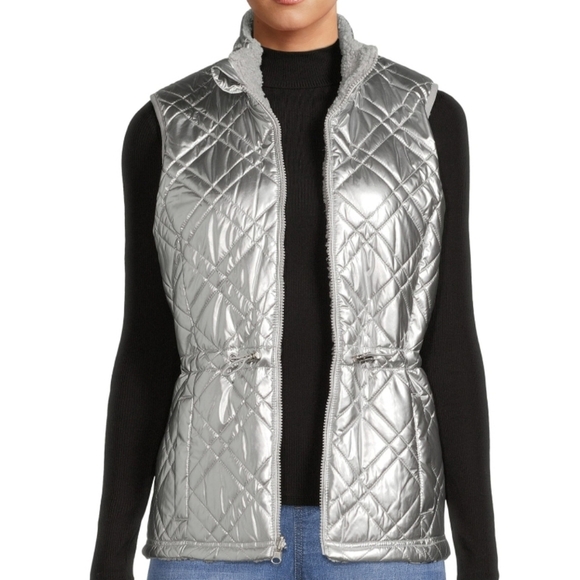 Time and Tru Jackets & Blazers - Time and Tru Women's Reversible Quilted Vest Plus Size 2x ✨️NWT✨️